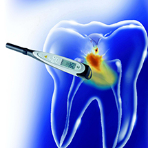 Laser assisted cavity detection device and animated tooth