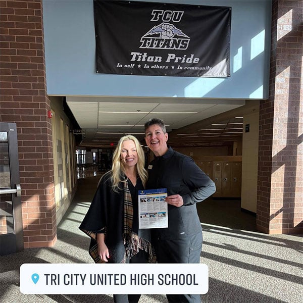 Dr. Kellee and Monica at Tri-City High School